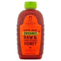 Nature Nate's 100% Pure Organic Raw & Unfiltered Honey, 32 oz