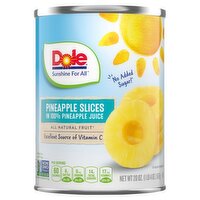 Dole Pineapple Slices, 20 oz