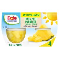 Dole Pineapple Tidbits, 4 oz, 4 count