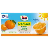 Dole Dole Mandarin Oranges in 100% Fruit Juice, 4 oz, 12 count, 48 Ounce 