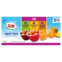 Dole Gel Fruit Bowls Variety Pack, 4.3 oz, 12 count, 3.23 Pound