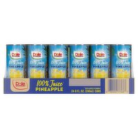 Dole Pineapple 100% Juice, 8 fl oz, 24 count