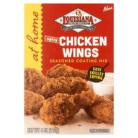 Louisiana Fish Fry Products At Home Spicy Chicken Wings Seasoned Coating Mix, 4 oz