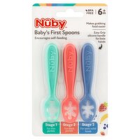 Nûby Baby's First Spoons, 6m+, 3 count