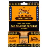 Tiger Balm Ultra Strength Pain Relieving Ointment, 0.63 oz, 0.6 Ounce