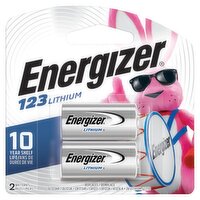 Energizer 123 Lithium Batteries (2 Pack), 3V Photo Batteries