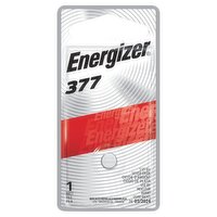 Energizer 377 Batteries (1 Pack), Silver Oxide Button Cell Batteries, 1 Each