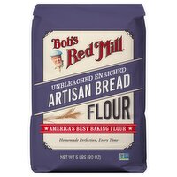 Bob's Red Mill Unbleached Enriched Artisan Bread Flour, 5 lbs