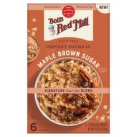 Bob's Red Mill Maple Brown Sugar Whole Grain Instant Oatmeal, 1.59 oz, 6 count