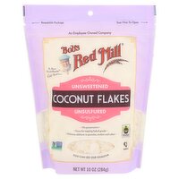 Bob's Red Mill Unsweetened Coconut Flakes, 10 oz, 10 Ounce