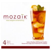 Mozaïk 15oz Indoor/Outdoor All Purpose Tumbler, 4 count, 4 Each