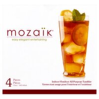 Mozaïk 15oz Indoor/Outdoor All Purpose Tumbler, 4 count