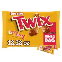 Twix Caramel & Milk Chocolate Cookie Bars Fun Size Jumbo Pack, 18.28 oz