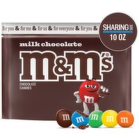 M&M'S Milk Chocolate Candies Sharing Size, 10.0 oz