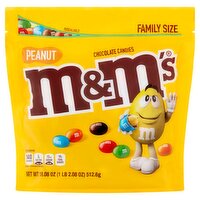 M&M's Peanut Chocolate Candies Family Size, 18.08 oz