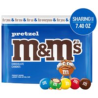 M&M'S Pretzel Milk Chocolate Candy Bag, 7.4 Ounce