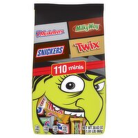 Mars Variety Bag 3 Musketeers, Milky Way, Snickers and Twix Candies Minis, 110 count, 30.63 oz