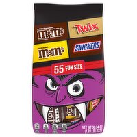 Mars Variety Bag M&M's, Twix and Snickers Candies Fun Size, 55 count, 30.94 oz