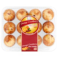 Café Valley Bakery Orange Cranberry Mini Muffins, 12 count, 10.5 oz, 10.5 Ounce