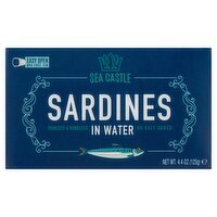 Sea Castle Skinless & Boneless No Salt Added Sardines in Water, 4.4 oz