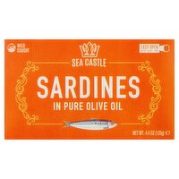 Sea Castle Sardines in Pure Olive Oil, 4.4 oz