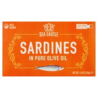 Sea Castle Sardines in Pure Olive Oil, 4.4 oz