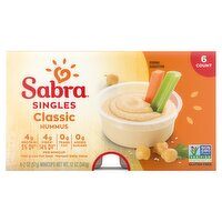 Sabra Sabra Singles Classic Hummus, 2 oz, 6 count, 12 Ounce 