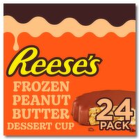 Reese's Frozen Peanut Butter Dessert Cup Dairy Dessert Bar, 3.3 fl oz, 24 count
