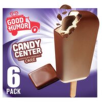 Good Humor Candy Center Frozen Vanilla Dairy Dessert Bars with a Chocolatey Coating, 2.7 fl oz, 6 co