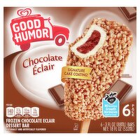 Good Humor Frozen Chocolate Eclair Dessert Bar, 3 fl oz, 6 count