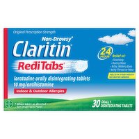 Claritin RediTabs Indoor & Outdoor Allergies Orally Disintegrating Tablets, 10 mg, 30 count