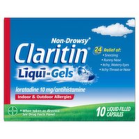 Claritin Liqui-Gels 24 Hour Non-Drowsy Liquid-Filled Capsules, 10 mg, 10 count