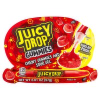 Juicy Drop Chewy Gummies and Sour Gel Candy, Ages 4+, 2.01 oz, 2.01 Ounce