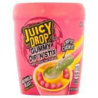 Juicy Drop Watermelon Blast Gummy Dip 'N Stix Chewy Sticks and Sour Gel, 3.4 oz