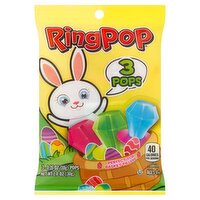 Ring Pop Strawberry, Blue Raspberry, Watermelon Pops, Ages 4+, 0.35 oz, 3 count, 1.05 Ounce