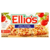 Ellio's Italian Sausage & Pepperoni Pizza, 9 count, 18.90 oz, 21.75 Ounce