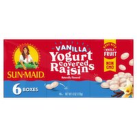 Sun-Maid Vanilla Yogurt Covered Raisins, 6 count, 6 oz