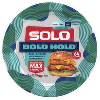 Solo Bold Hold 8.5 in Paper Plates, 64 count