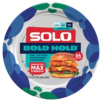 Solo Bold Hold 10 in Paper Plates, 64 count