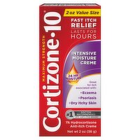 Cortizone-10 Maximum Strength Intensive Moisture Anti-Itch Creme Value Size, 2 oz, 2 Ounce