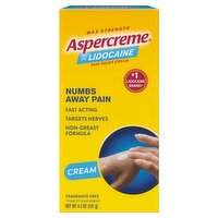 Aspercreme Max Strength with 4% Lidocaine Pain Relief Cream, 4.3 oz