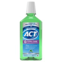 Act Total Care Zero Alcohol Fresh Mint Anticavity Fluoride Mouthwash, 33.8 fl oz, 33.8 Fluid ounce