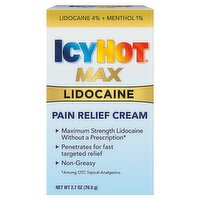 Icy Hot Max Lidocaine Pain Relief Cream, 2.7 oz