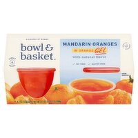 Bowl & Basket Mandarin Oranges in Orange Gel, 4.3 oz, 4 count