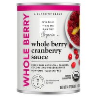 Wholesome Pantry Organic Whole Berry Cranberry Sauce, 14 oz, 14 Ounce