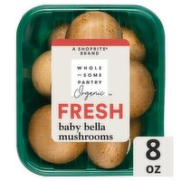 Wholesome Pantry Organic Fresh Baby Bella Mushrooms, 8 oz