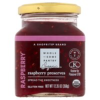 Wholesome Pantry Organic Raspberry Preserves, 12.35 oz
