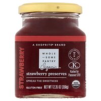 Wholesome Pantry Organic Strawberry Preserves, 12.35 oz, 12.35 Ounce