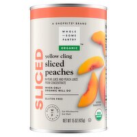 Wholesome Pantry Organic Yellow Cling Sliced Peaches, 15 oz, 15 Ounce