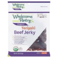 Wholesome Pantry Organic Teriyaki Beef Jerky, 2.85 oz, 2.85 Ounce